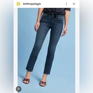 Anthropologie Pilcro Slim Straight Dark Wash Denim Sz 27